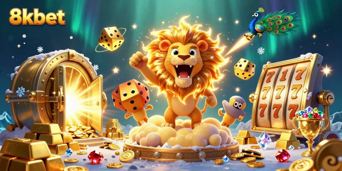 Join 8kbet to revel in victorious casino adventures with a dazzling lion and iconic big wins.