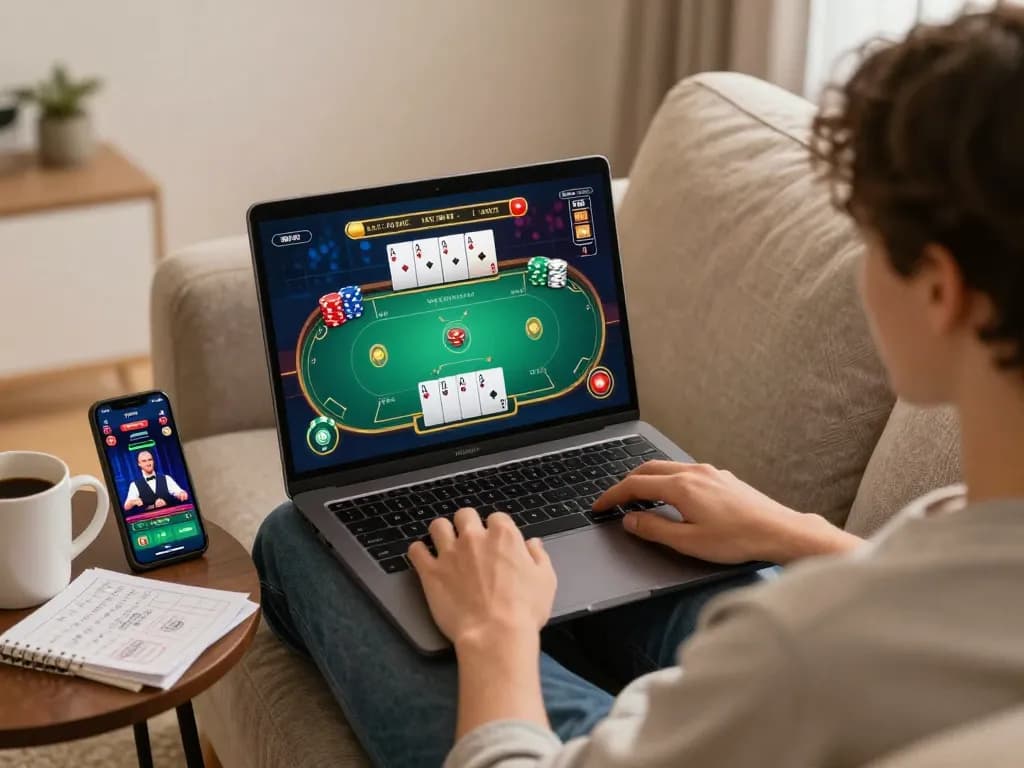 Player engages in an exciting net88 online poker game, showcasing vibrant graphics and strategic play.