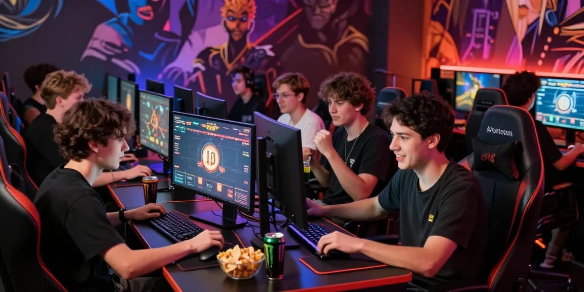 Group of players celebrating a big win in a dynamic online gaming environment, showcasing Rr8i gaming excitement and energy.