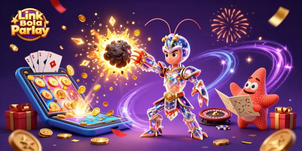 Experience the excitement of Link Bola Parlay with vibrant casino action and stunning 3D characters!