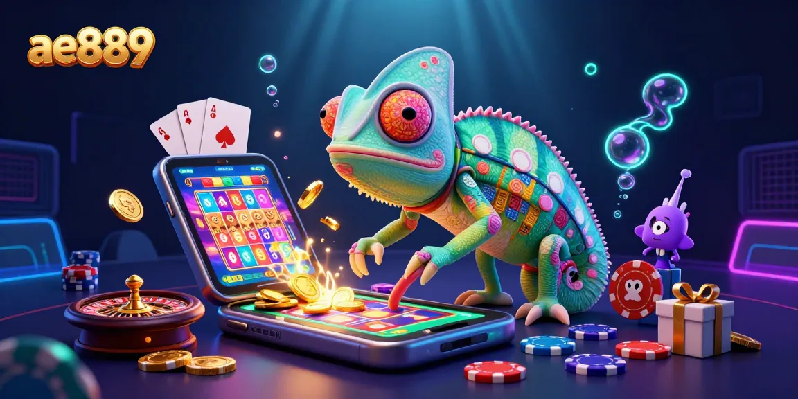 Win big with ae889’s vibrant gaming experience featuring a chameleon casino owner!